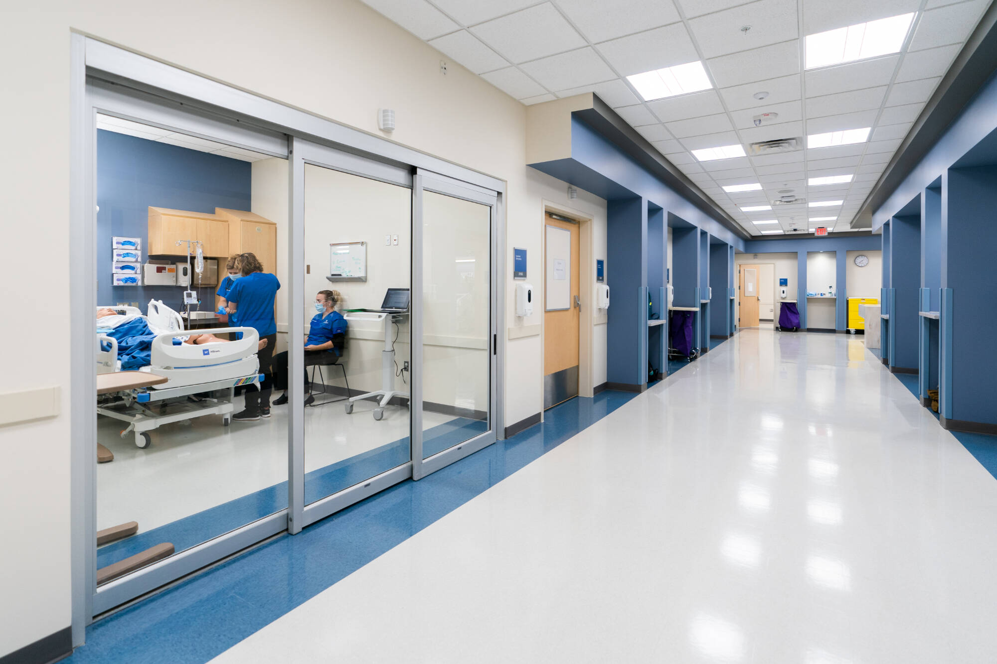 DCIH facility with students working in a clinical setting